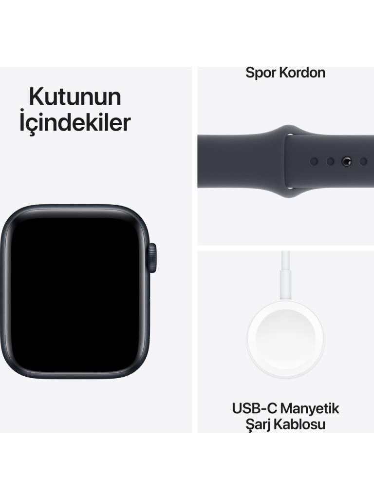 Apple Watch SE 2 2023 GPS 40mm Gece Yarısı Alüminyum Kasa ve Spor Kordon Akıllı Saat - Teşhir