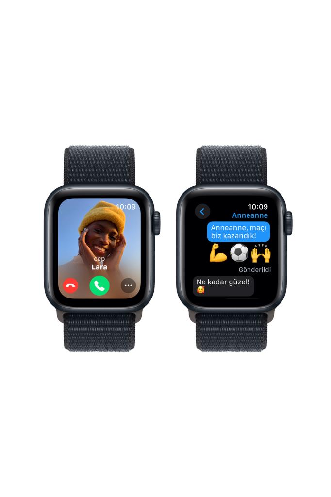 Apple Watch SE GPS 40mm Gece Yarısı Alüminyum Kasa ve Gece Yarısı Spor Loop - OUTLET