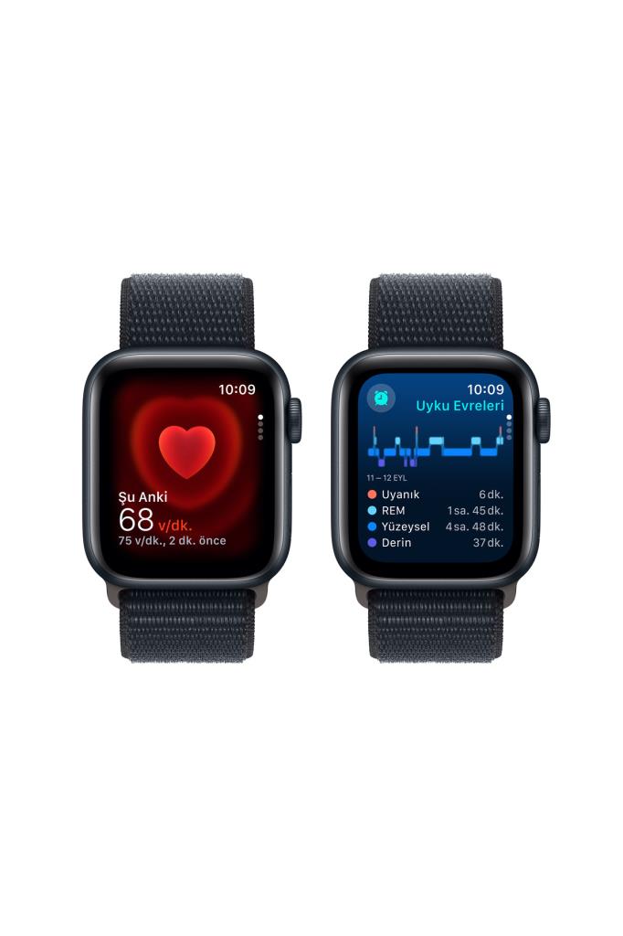 Apple Watch SE GPS 40mm Gece Yarısı Alüminyum Kasa ve Gece Yarısı Spor Loop - OUTLET