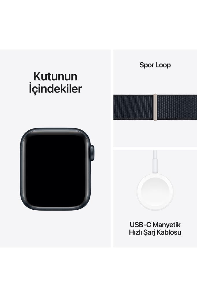 Apple Watch SE GPS 40mm Gece Yarısı Alüminyum Kasa ve Gece Yarısı Spor Loop - OUTLET