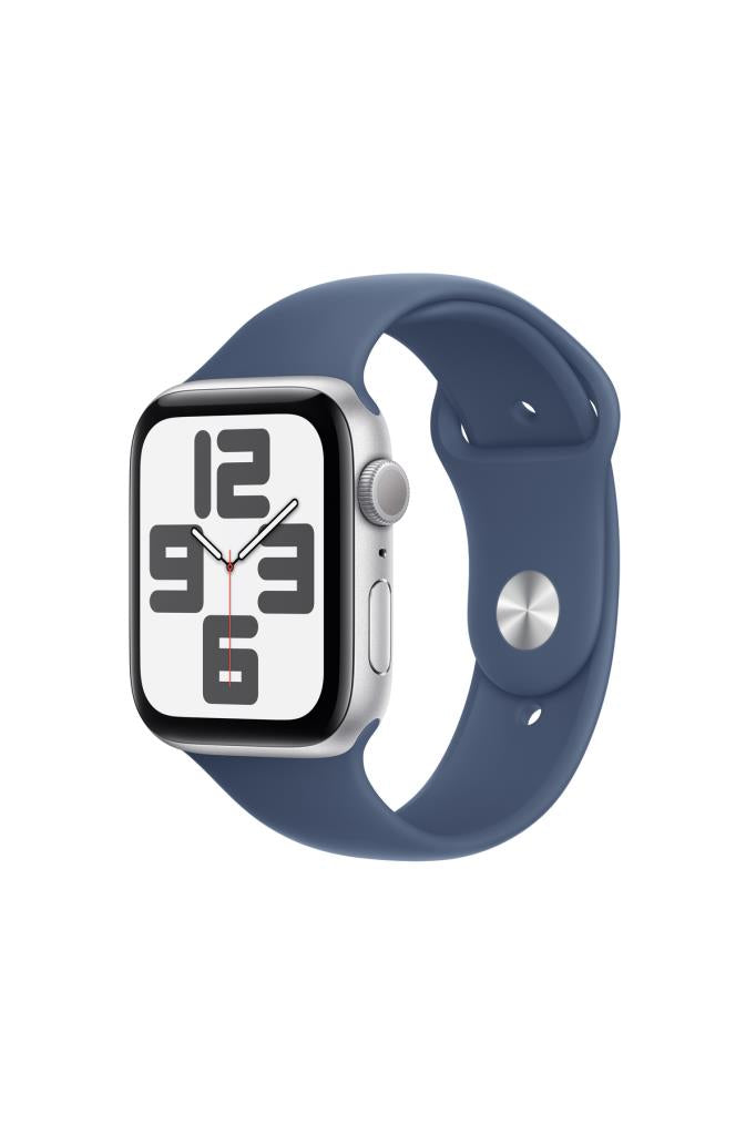 Apple Watch SE GPS 40mm Gümüş Alüminyum Kasa + Kot Rengi Spor Kordon - M/L