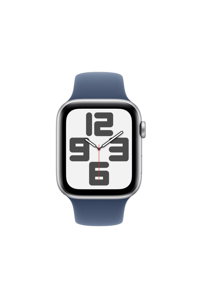 Apple Watch SE GPS 40mm Gümüş Alüminyum Kasa + Kot Rengi Spor Kordon - M/L