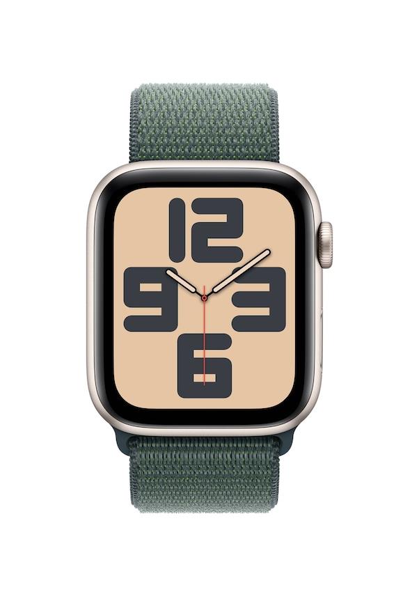 Apple Watch SE 2 2023 GPS 40mm Yıldız Işığı Alüminyum Kasa ve Göl Yeşili Spor Loop Kordon Akıllı Saat - Teşhir