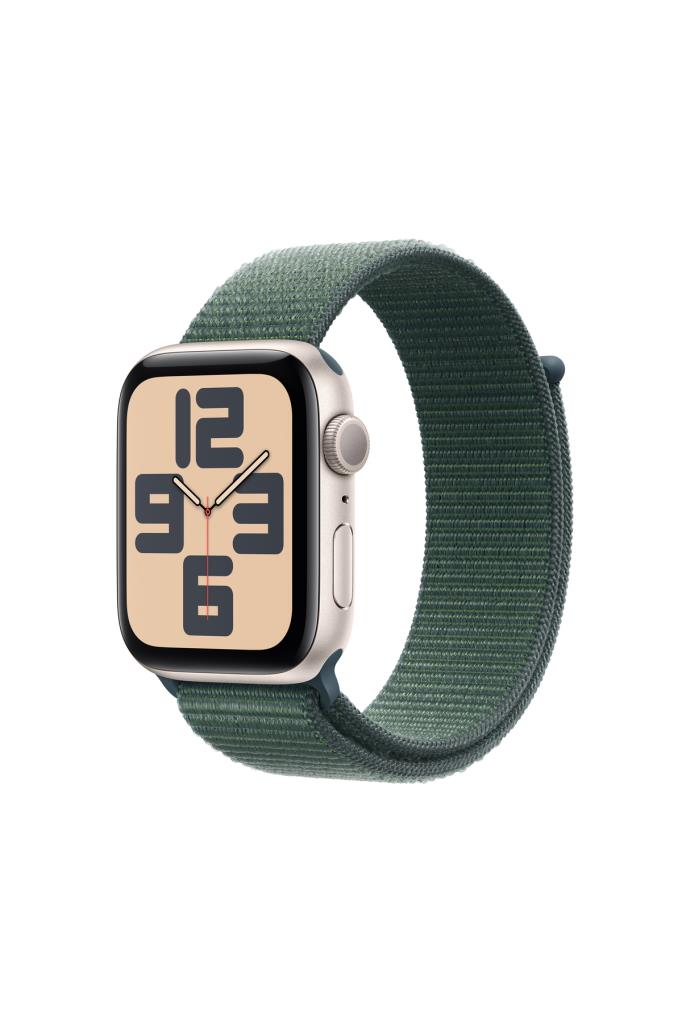 Apple Watch SE GPS 40mm Yıldız Işığı Alüminyum Kasa + Göl Yeşili Spor Loop - OUTLET