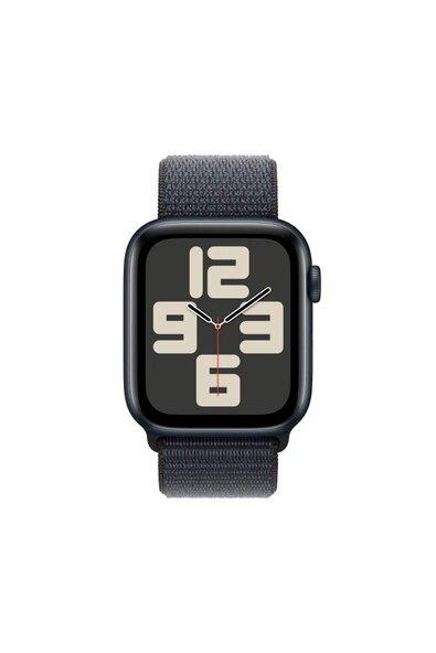 Apple Watch SE 2 2023 GPS 44mm Gece Yarısı Alüminyum Kasa ve Mürekkep Moru Spor Loop Kordon Akıllı Saat - Teşhir