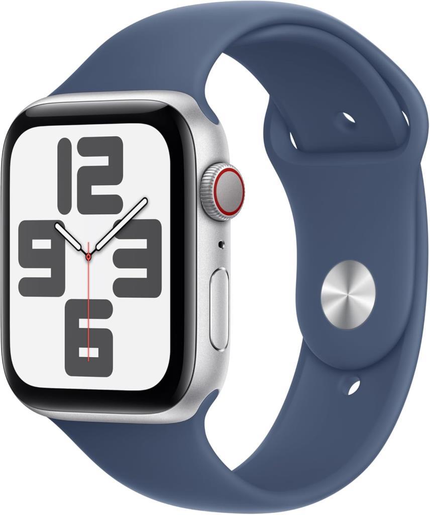 Apple Watch SE 2 2023 GPS + Cellular 40mm Gümüş Rengi Alüminyum Kasa ve Kot Rengi Spor Kordon Akıllı Saat Outlet (Açıklamayı Okuyunuz)