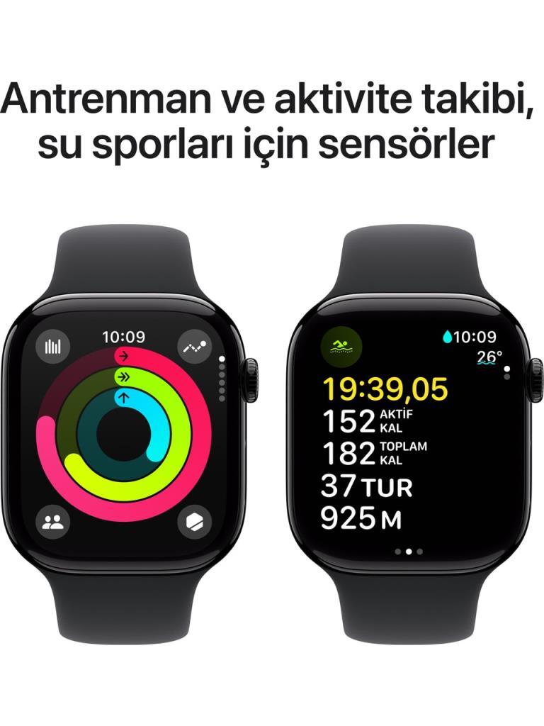 Apple Watch Series 10 GPS 42mm Simsiyah Alüminyum Kasa ve Mürekkep Moru Spor Loop Kordon Akıllı Saat - Teşhir