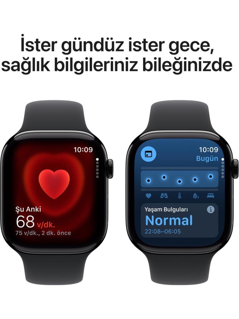 Apple Watch Series 10 GPS 42mm Simsiyah Alüminyum Kasa ve Mürekkep Moru Spor Loop Kordon Akıllı Saat - Teşhir