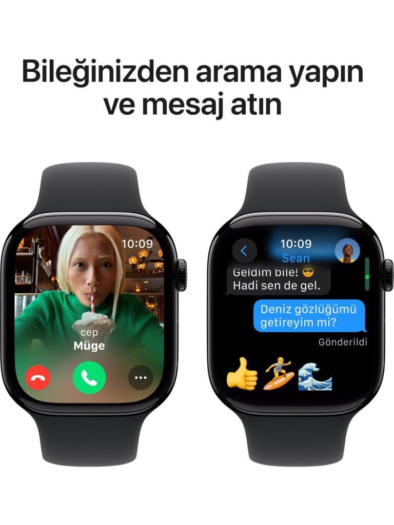 Apple Watch Series 10 GPS 42mm Simsiyah Alüminyum Kasa ve Mürekkep Moru Spor Loop Kordon Akıllı Saat - Teşhir