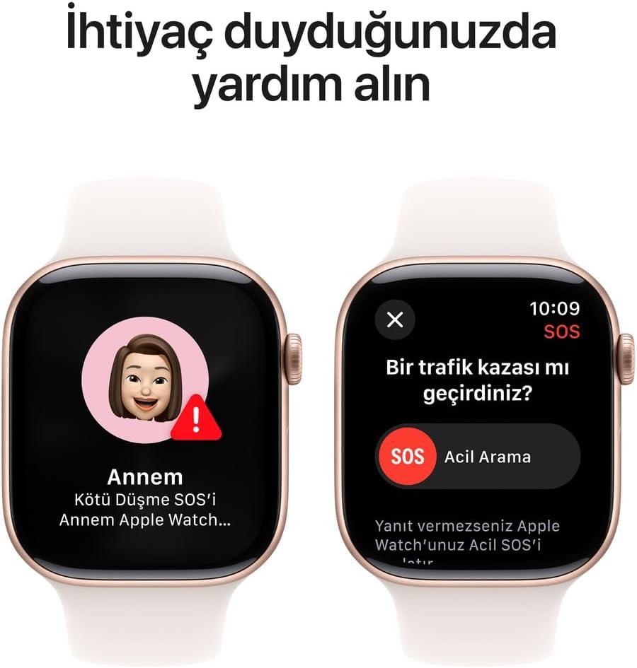 Apple Watch Series 10 GPS 42mm Roze Altın Rengi Alüminyum Kasa ve Bulut Pembesi Spor Kordon Akıllı Saat Teşhir (Açıklamayı Okuyunuz)
