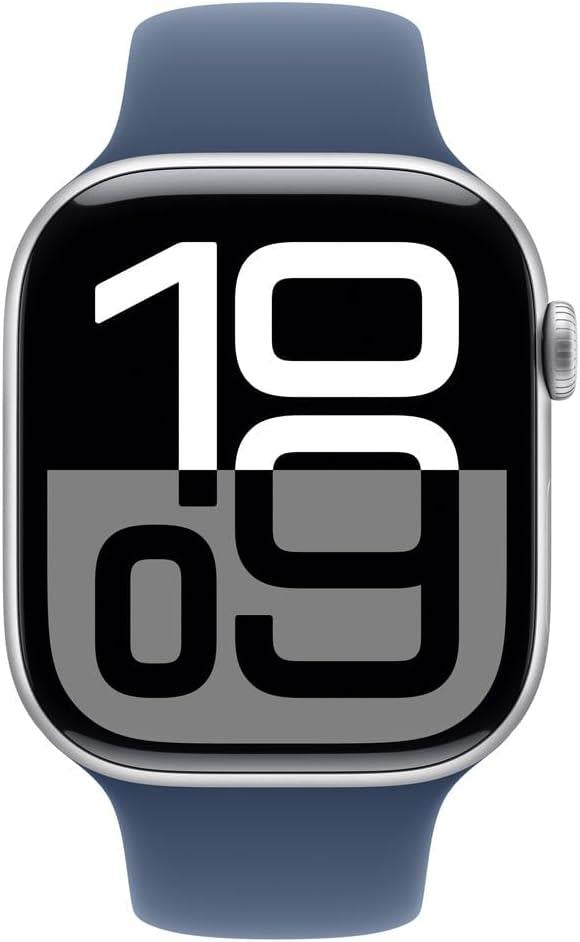 Apple Watch Series 10 GPS 46mm Gümüş Rengi Alüminyum Kasa ve Kot Rengi Spor Kordon Akıllı Saat (Açıklamayı Okuyunuz)