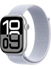 Apple Watch Series 10 GPS 46mm Gümüş Rengi Alüminyum Kasa ve Bulut Mavisi Spor Loop Kordon Akıllı Saat