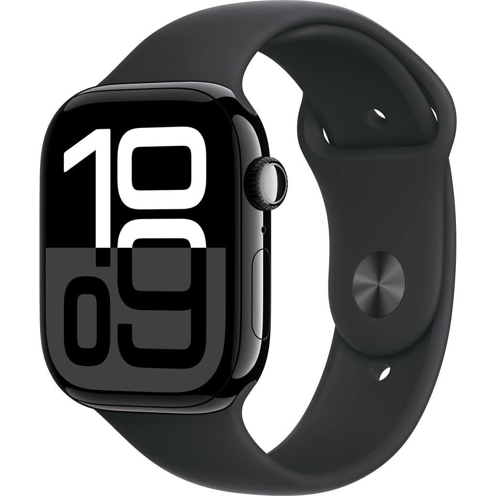 Apple Watch Series 10 GPS 46mm Simsiyah Alüminyum Kasa ve Siyah Spor Kordon Akıllı Saat