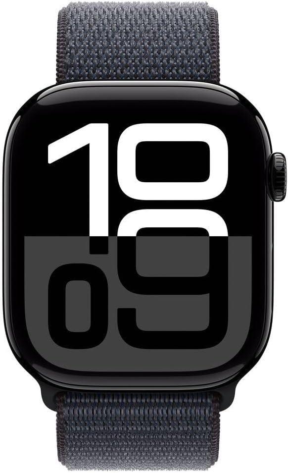Apple Watch Series 10 GPS 46mm Simsiyah Alüminyum Kasa ve Mürekkep Moru Spor Loop Kordon Akıllı Saat Outlet (Açıklamayı Okuyunuz)