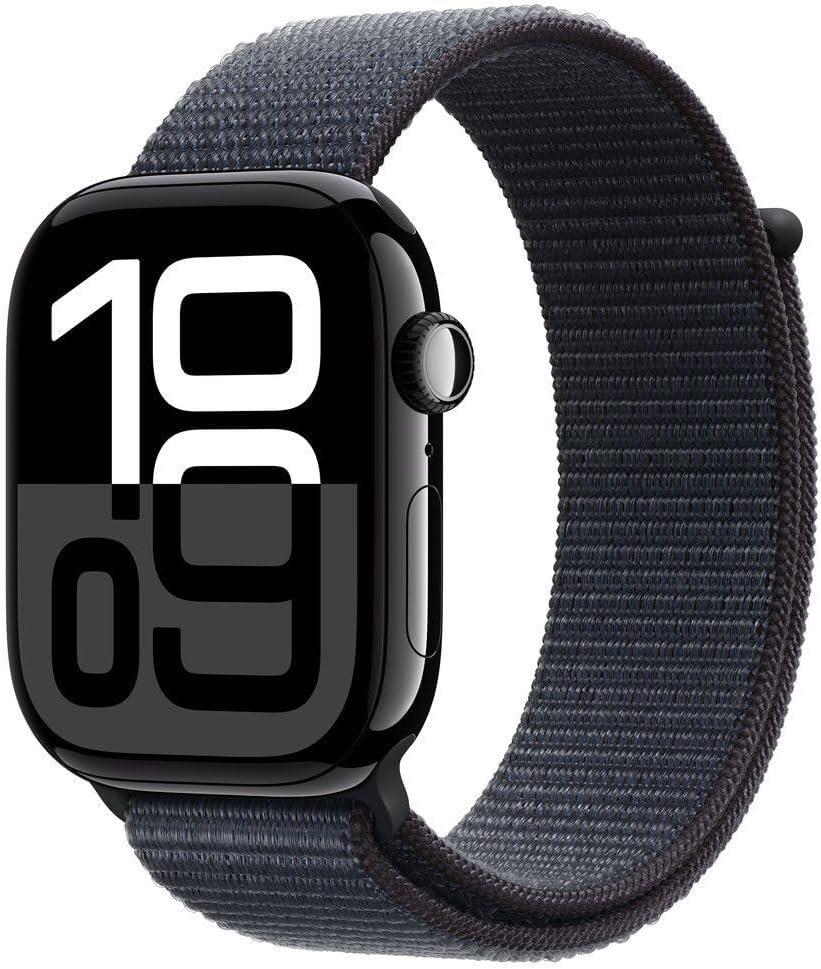 Apple Watch Series 10 GPS 42mm Simsiyah Alüminyum Kasa ve Mürekkep Moru Spor Loop Kordon Akıllı Saat (Apple Türkiye Garantili)