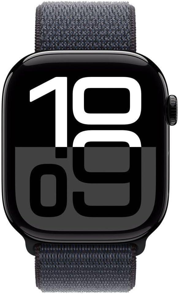 Apple Watch Series 10 GPS 42mm Simsiyah Alüminyum Kasa ve Mürekkep Moru Spor Loop Kordon Akıllı Saat (Apple Türkiye Garantili)