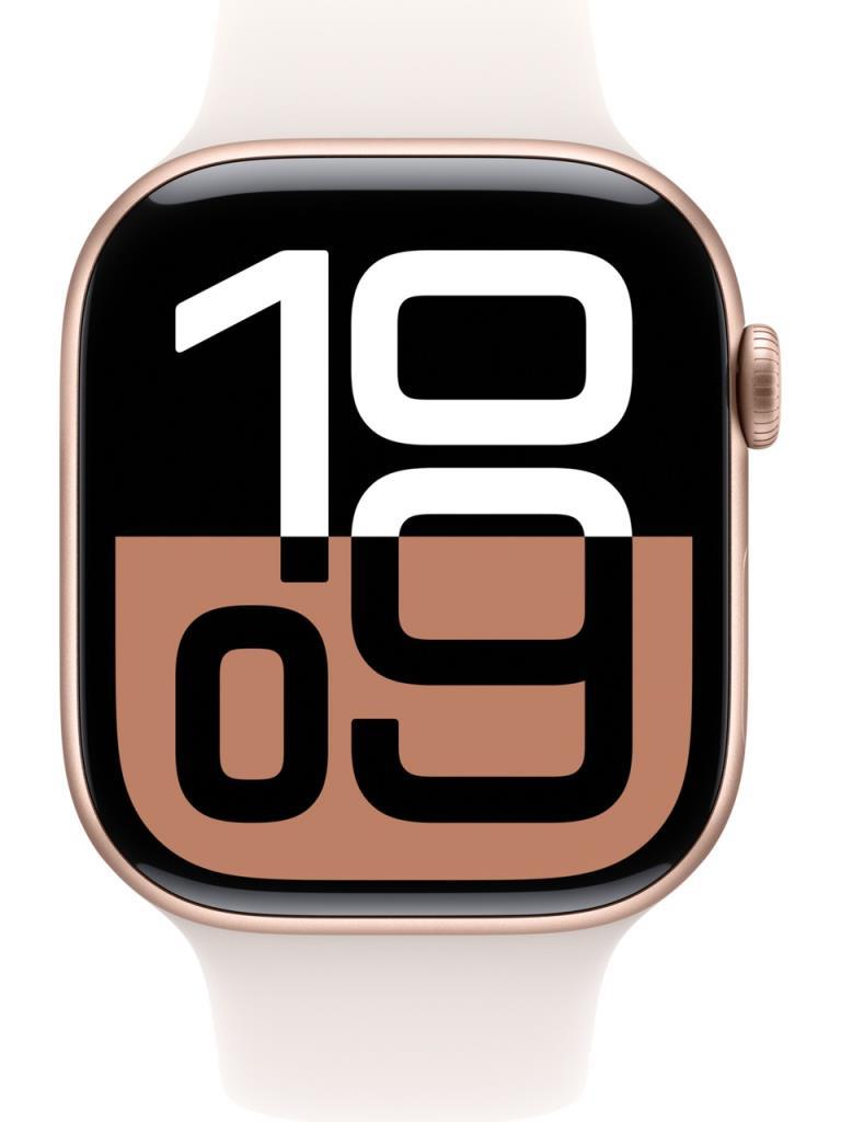 Apple Watch Series 10 GPS 42mm Roze Altın Rengi Alüminyum Kasa ve Bulut Pembesi Spor Kordon Akıllı Saat - Outlet