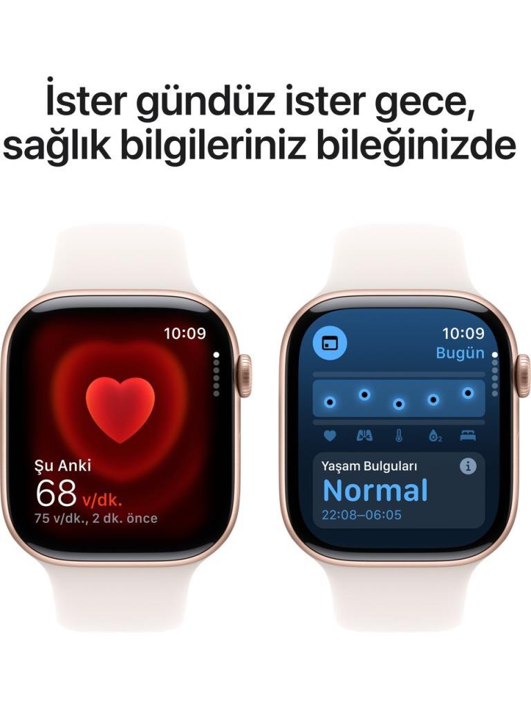 Apple Watch Series 10 GPS 42mm Roze Altın Rengi Alüminyum Kasa ve Bulut Pembesi Spor Kordon Akıllı Saat - Outlet