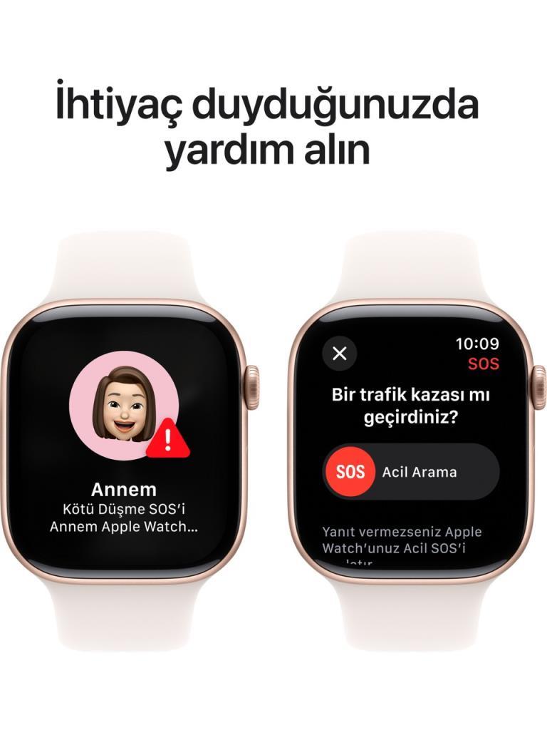 Apple Watch Series 10 GPS 42mm Roze Altın Rengi Alüminyum Kasa ve Bulut Pembesi Spor Kordon Akıllı Saat - Outlet