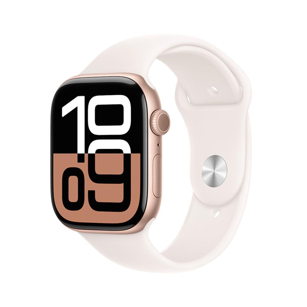 Apple Watch Series 10 GPS + Cellular 42mm Roze Altın Alüminyum Kasa + Bulut Pembesi Spor Kordon - S/M