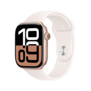 Apple Watch Series 10 GPS + Cellular 42mm Roze Altın Alüminyum Kasa + Bulut Pembesi Spor Kordon - S/M