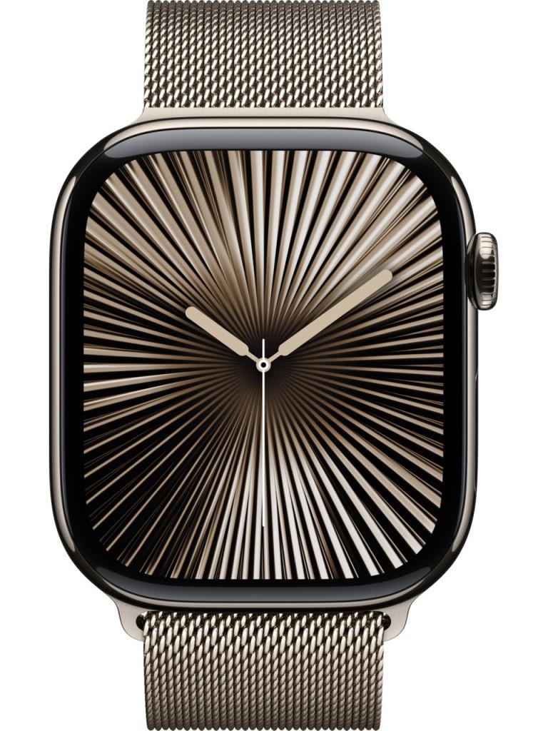 Apple Watch Series 10 GPS + Cellular 46mm Natürel Titanyum Kasa ve Natürel Milano Loop Kordon Akıllı Saat - Outlet