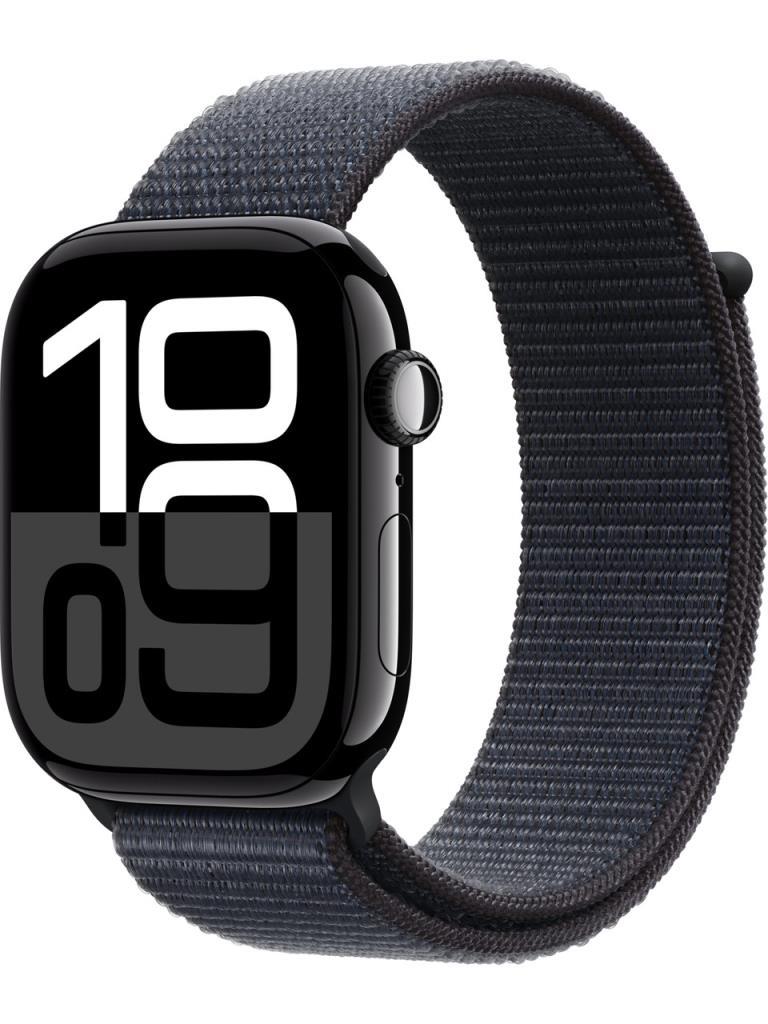 Apple Watch Series 10 GPS 46mm Simsiyah Alüminyum Kasa ve Mürekkep Moru Spor Loop Kordon Akıllı Saat (Apple Türkiye Garantili)
