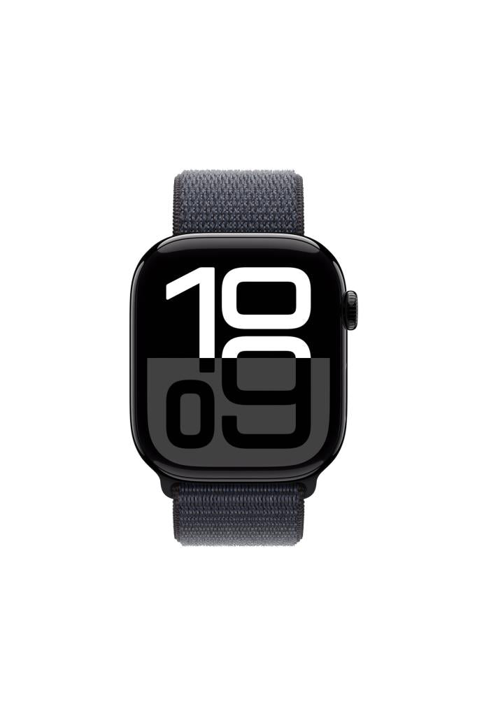 Apple Watch Series 10 GPS + Cellular 46mm Jet Siyah Alüminyum Kasa + Mürekkep Moru Spor Loop - OUTLET