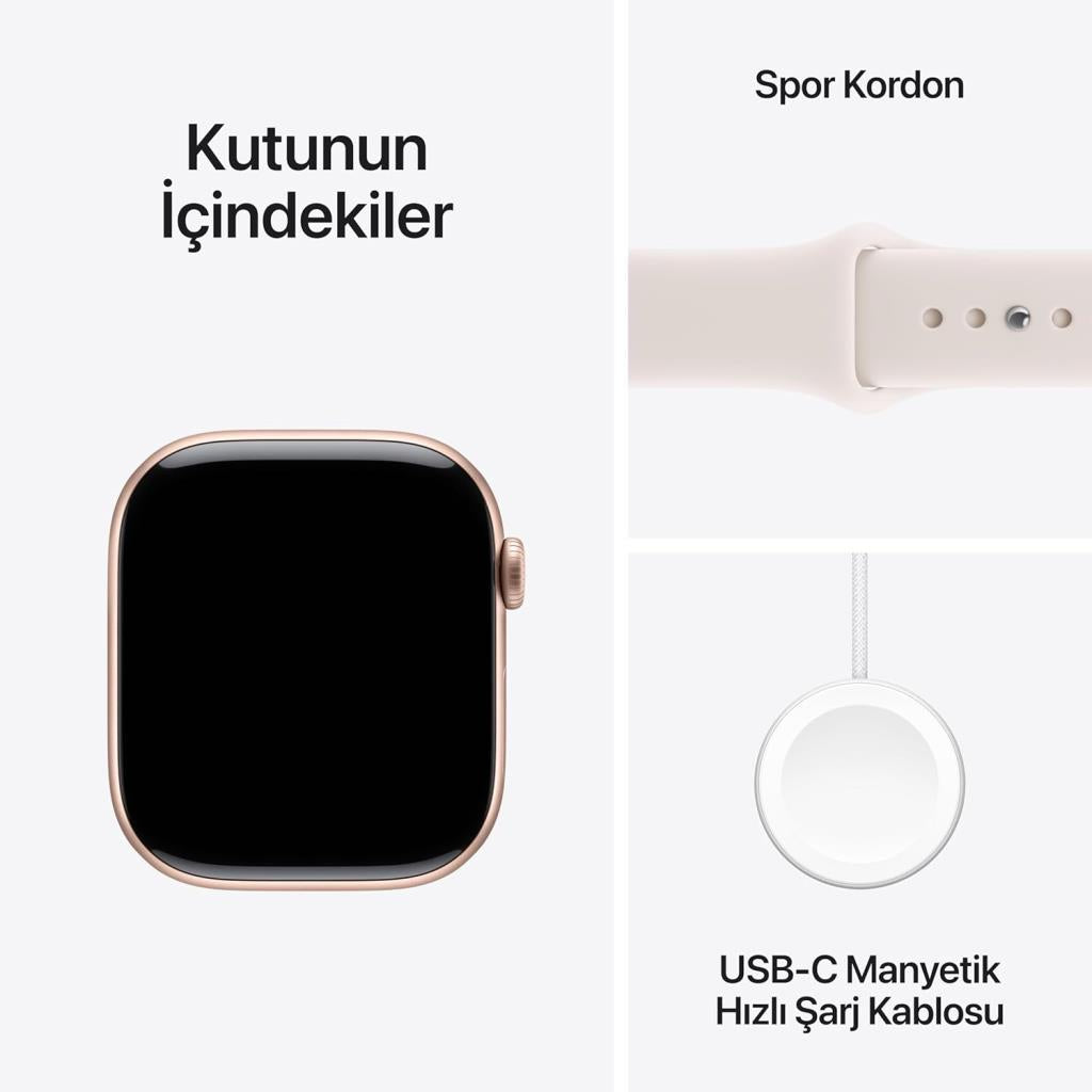 Apple Watch Series 11 GPS 46 mm Roze Altın Rengi Alüminyum Kasa - OUTLET