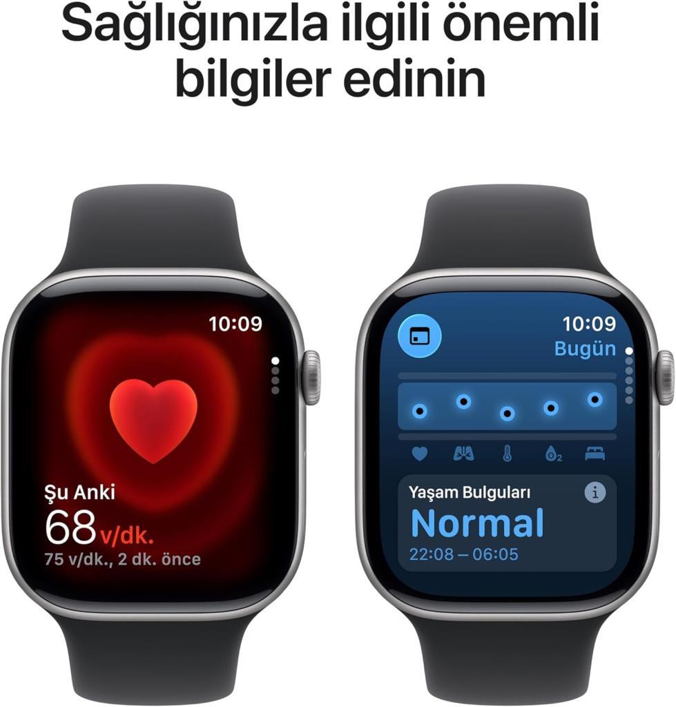 Apple Watch Series 11 GPS 46mm Uzay Grisi Alüminyum Kasa ve Siyah Spor Kordon Akıllı Saat Outlet (Açıklamayı Okuyunuz)