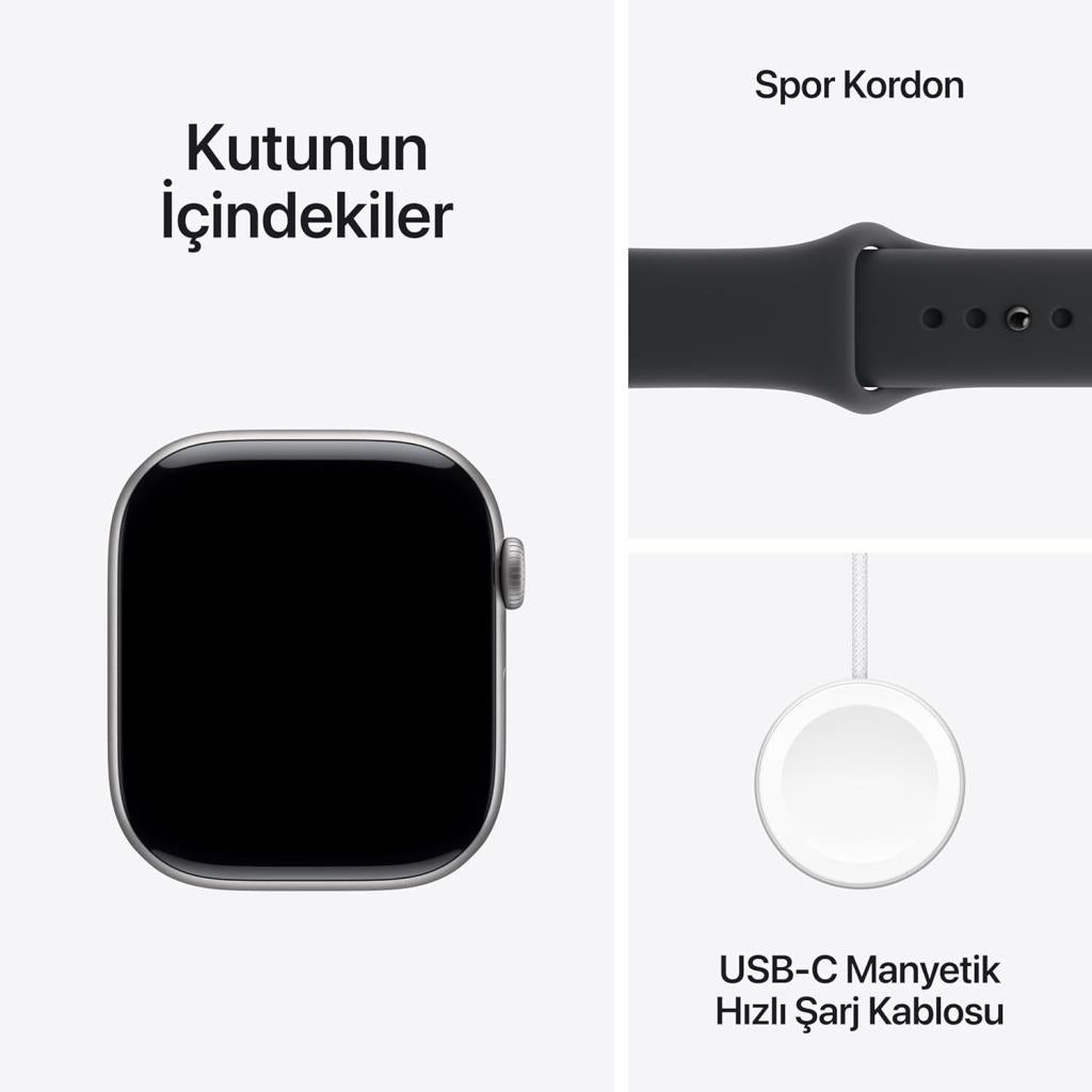 Apple Watch Series 11 GPS 46mm Uzay Grisi Alüminyum Kasa ve Siyah Spor Kordon Akıllı Saat Outlet (Açıklamayı Okuyunuz)