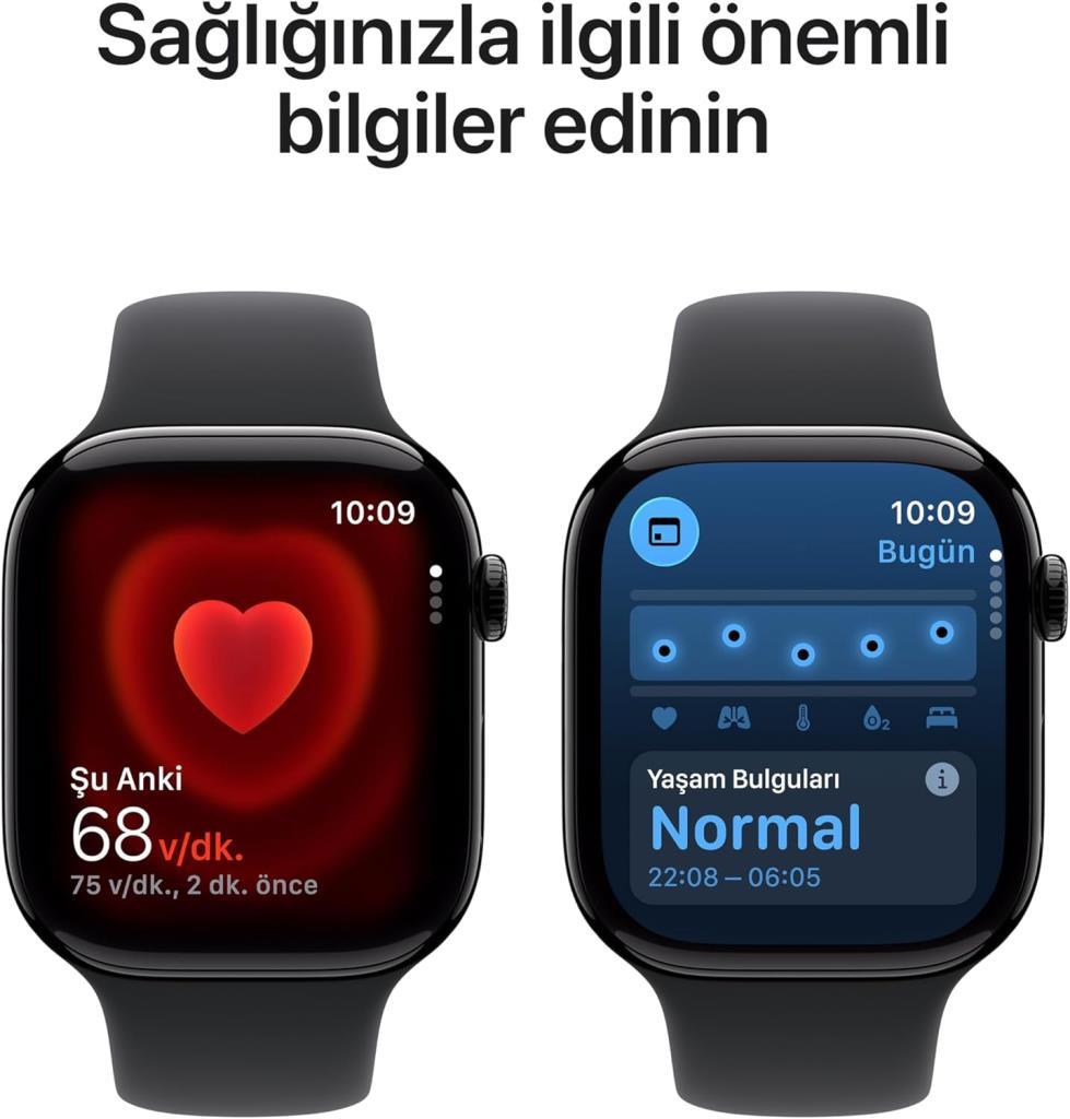 Apple Watch Series 11 GPS 46mm Simsiyah Alüminyum Kasa ve Siyah Spor Kordon Akıllı Saat Outlet (Açıklamayı Okuyunuz)