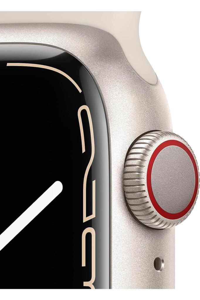 Apple Watch Series 7 GPS + Cellular 41mm Yıldız Işığı Alüminyum Kasa ve Spor Kordon Akıllı Saat