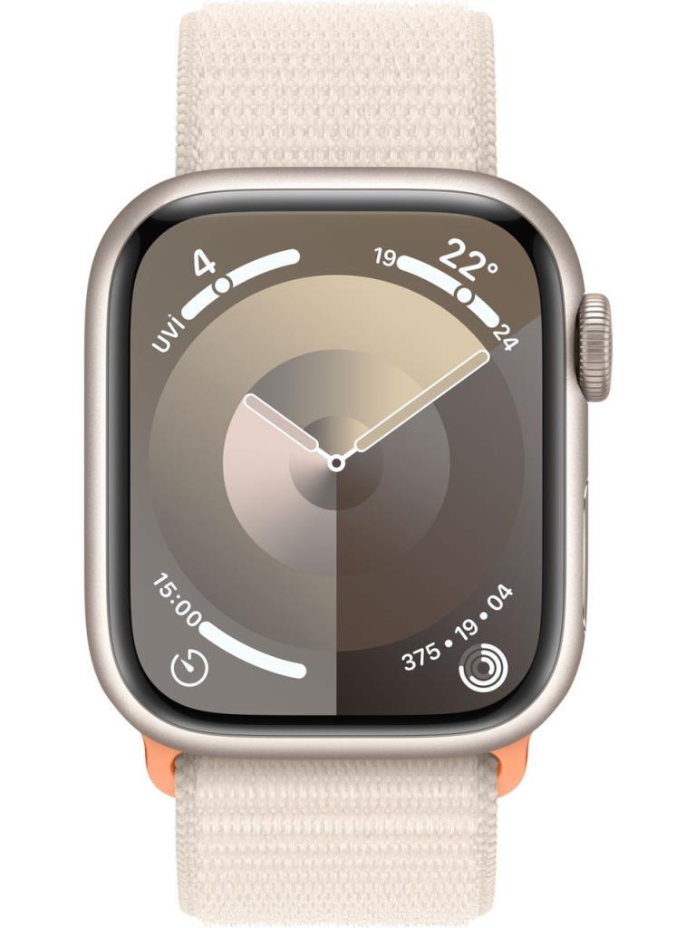 Apple Watch Series 9 GPS 41mm Yıldız Işığı Alüminyum Kasa ve Yıldız Işığı Spor Loop Kordon Akıllı Saat - Teşhir