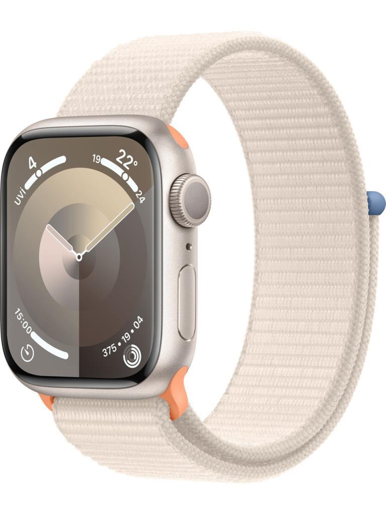 Apple Watch Series 9 GPS 41mm Yıldız Işığı Alüminyum Kasa ve Yıldız Işığı Spor Loop Kordon Akıllı Saat - Teşhir