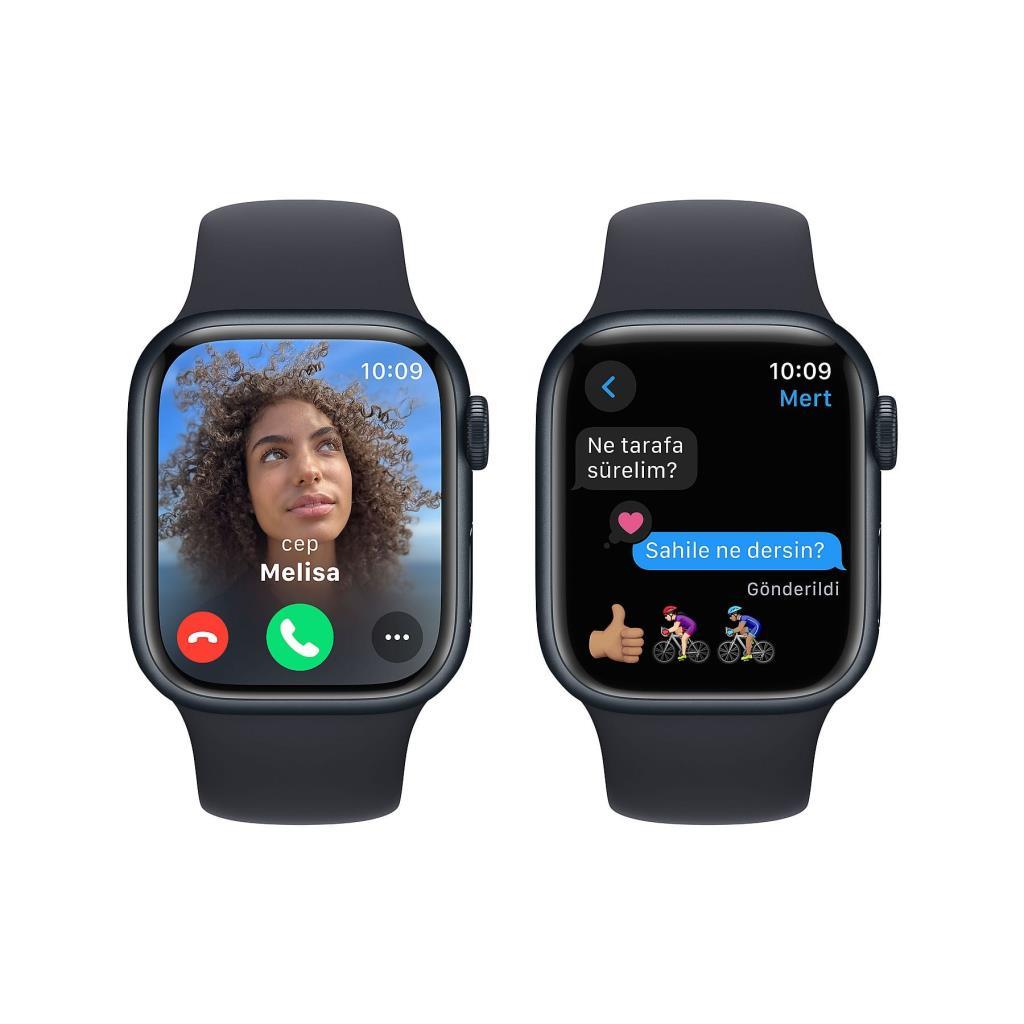 Apple Watch Series 9 GPS + Cellular 41mm Alüminyum Kasa Spor Kordon Akıllı Saat Teşhir (Açıklamayı Okuyunuz)