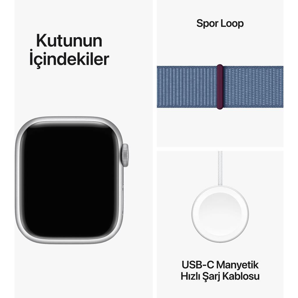 Apple Watch Series 9 GPS + Cellular 41mm Gece Yarısı Alüminyum Kasa ve Gece Yarısı Spor Loop Kordon Akıllı Saat (Apple Türkiye Garantili)
