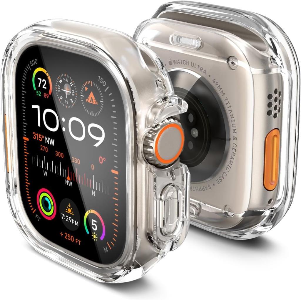 Spigen Apple Watch 49mm (Ultra 3/2/1) ile uyumlu Kılıf Ultra Hybrid Spigen Apple Watch 49mm (Ultra 3/2/1) ile uyumlu Kılıf Ultra Hybrid Crystal Clear - ACS05459