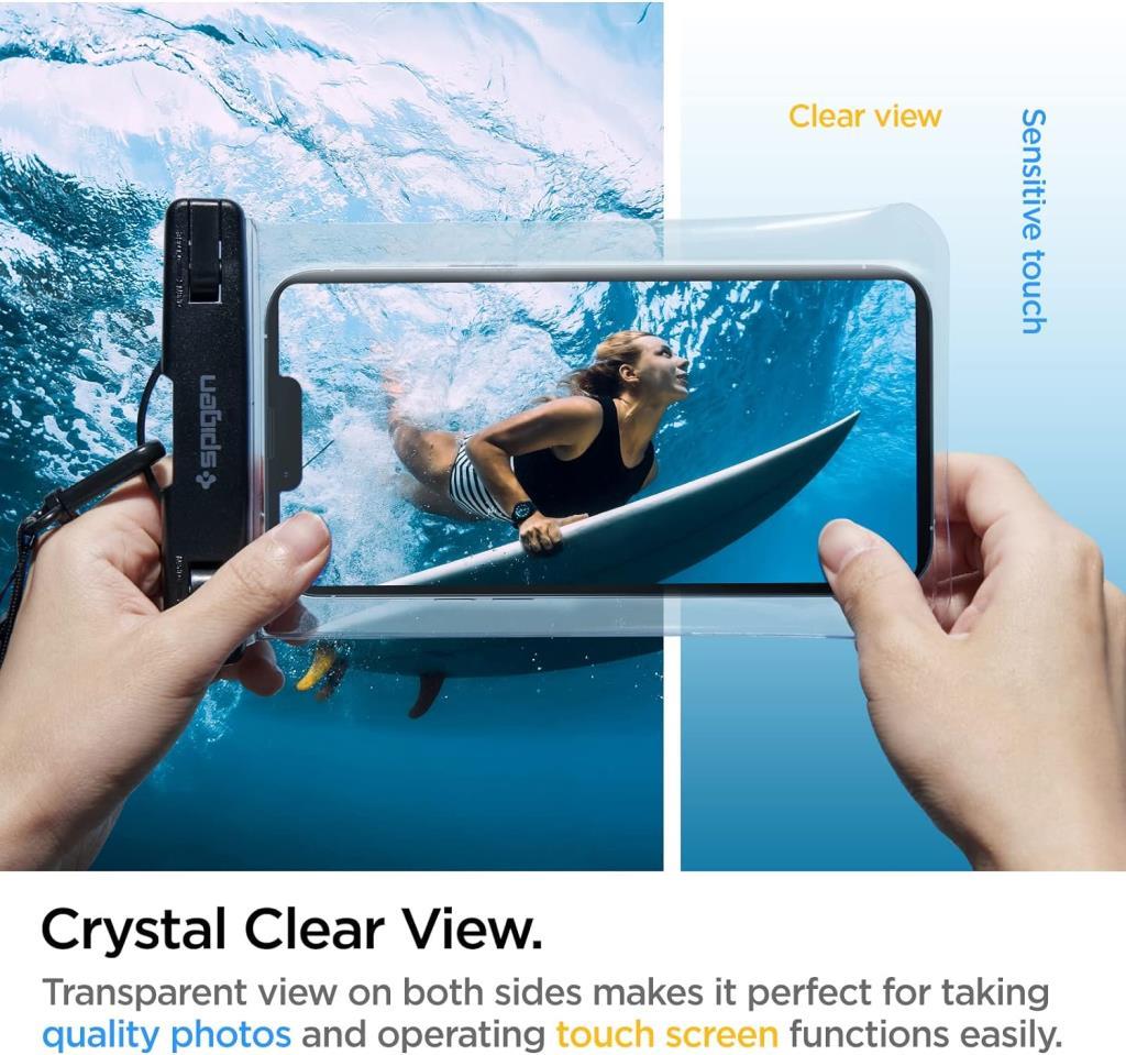 Spigen Aqua Shield Floating WaterProof Universal (Tüm Cihazlarla Uyumlu) IPX8 Sertifikalı Su Geçirmez Yüzer Kılıf Teşhir