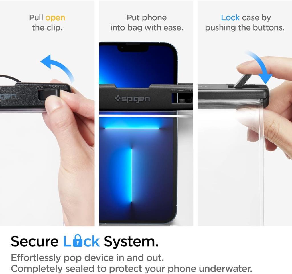 Spigen Aqua Shield Floating WaterProof Universal (Tüm Cihazlarla Uyumlu) IPX8 Sertifikalı Su Geçirmez Yüzer Kılıf Teşhir