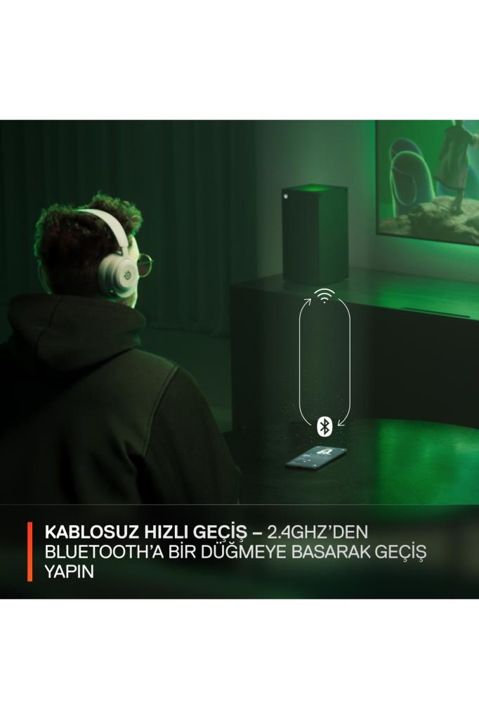 SteelSeries Arctis Nova 5X Beyaz Kablosuz Kulak Üstü Oyuncu Kulaklığı Teşhir