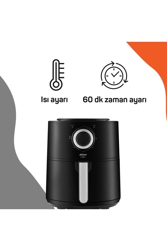 Arzum AR2062-G Airtasty Air Fryer 4 lt Yağsız Gümüş Fritöz Teşhir