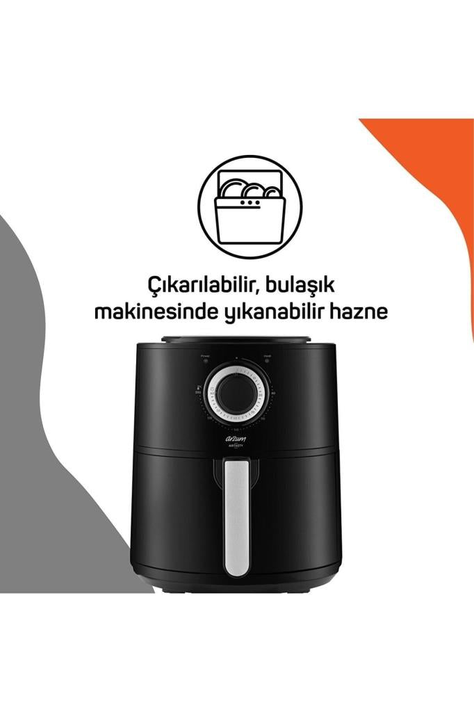 Arzum AR2062-G Airtasty Air Fryer 4 lt Yağsız Gümüş Fritöz Teşhir