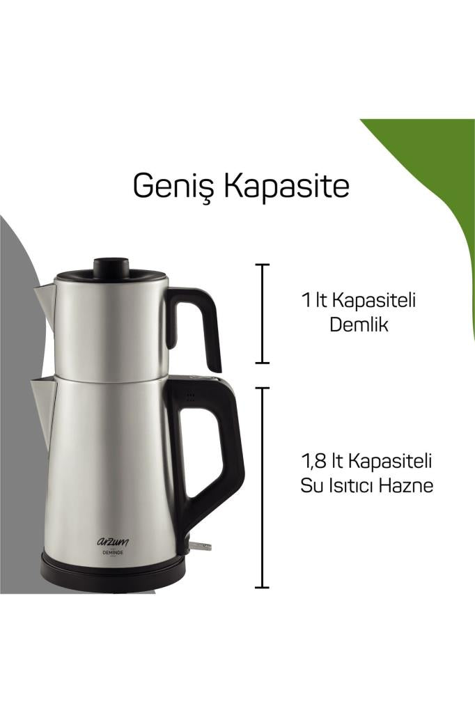 Arzum AR3129 Deminde Inox Çay Makinesi Teşhir