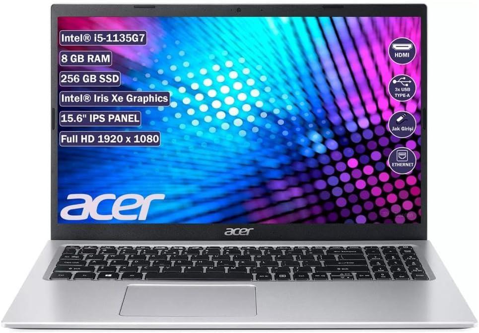 Acer Aspire 3 A315-58-546X NX.ADDEY.004 i5-1135G7 8 GB 256 GB SSD Iris Xe Graphics 15.6" Full HD Notebook Outlet