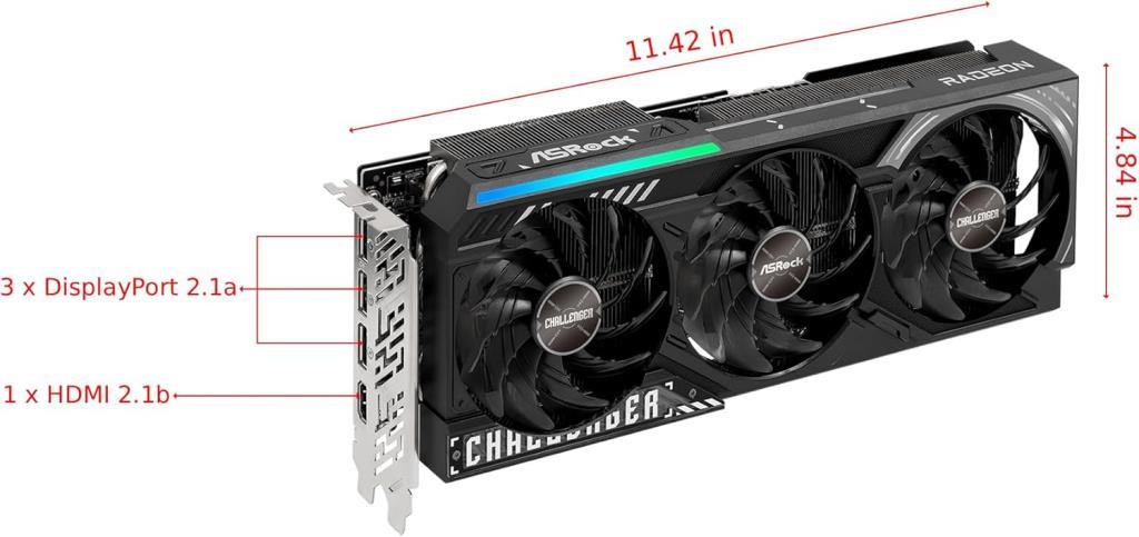 Asrock RX 9070 XT Challenger CL 16G 256 Bit GDDR6 16 GB Ekran Kartı Teşhir