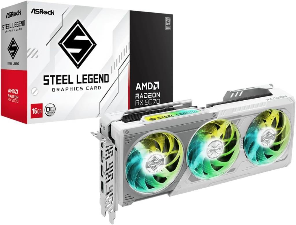 Asrock RX 9070 Steel Legend OC 256 Bit GDDR6 16 GB Ekran Kartı Teşhir