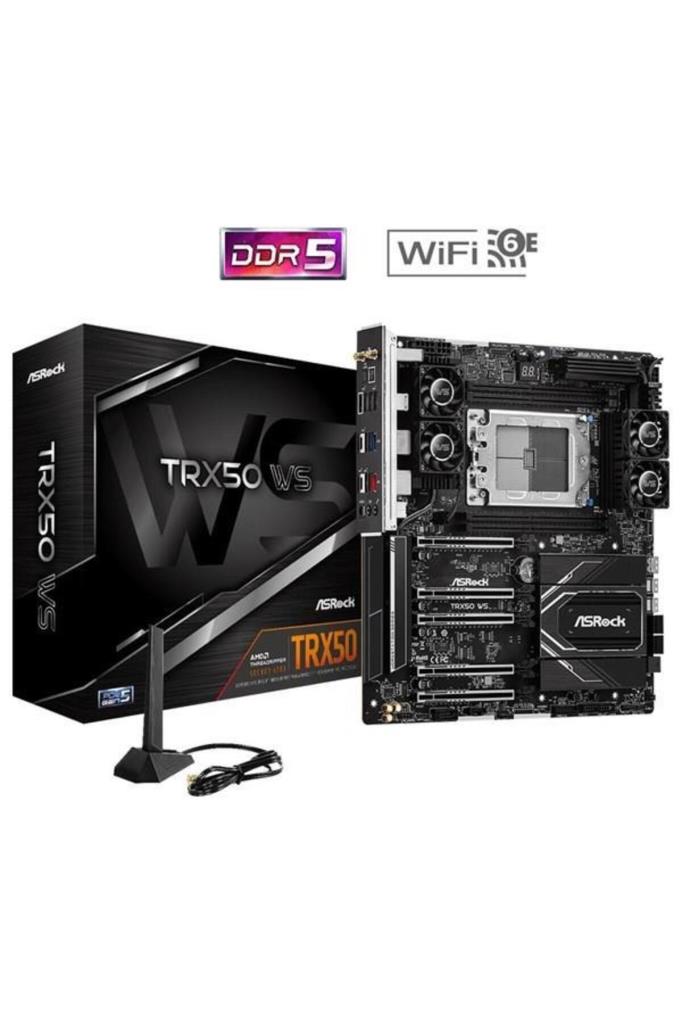 ASRock TRX50 WS WiFi 6E DDR5 ECC 10GbE LAN PCIe 5.0 ATX Anakart - Outlet