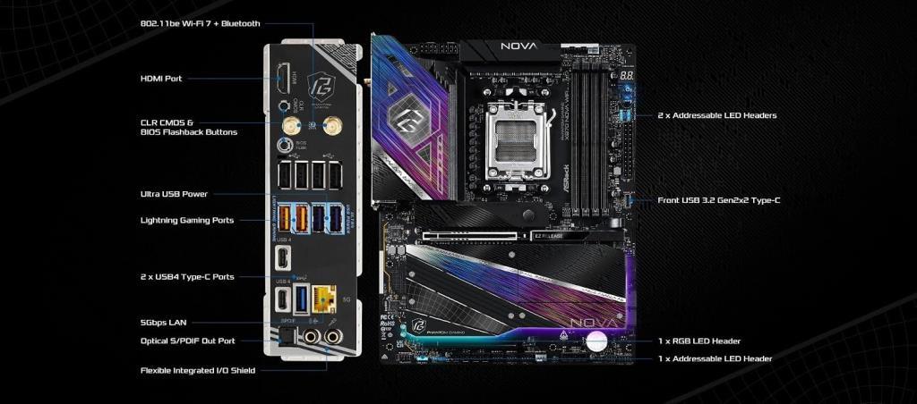 Asrock X870 PG Nova Wi-Fİ AMD AM5 DDR5 ATX Anakart - OUTLET