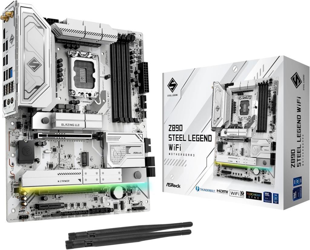 Asrock Z890 Steel Legend Wi-Fi Intel LGA1851 DDR5 ATX Anakart Teşhir